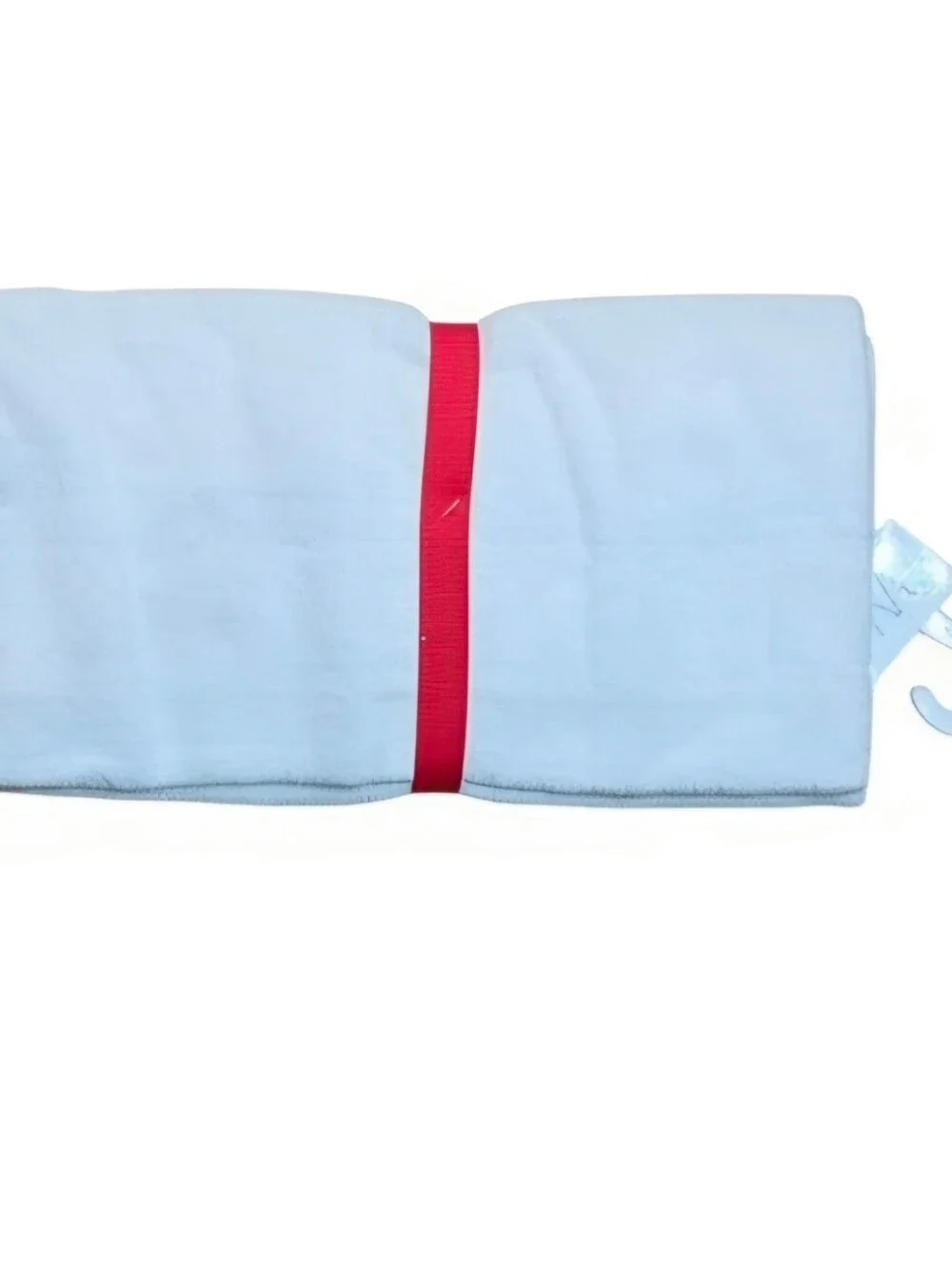 Monogrammed White Handtowels with Red Lettering and Decorative Wreath